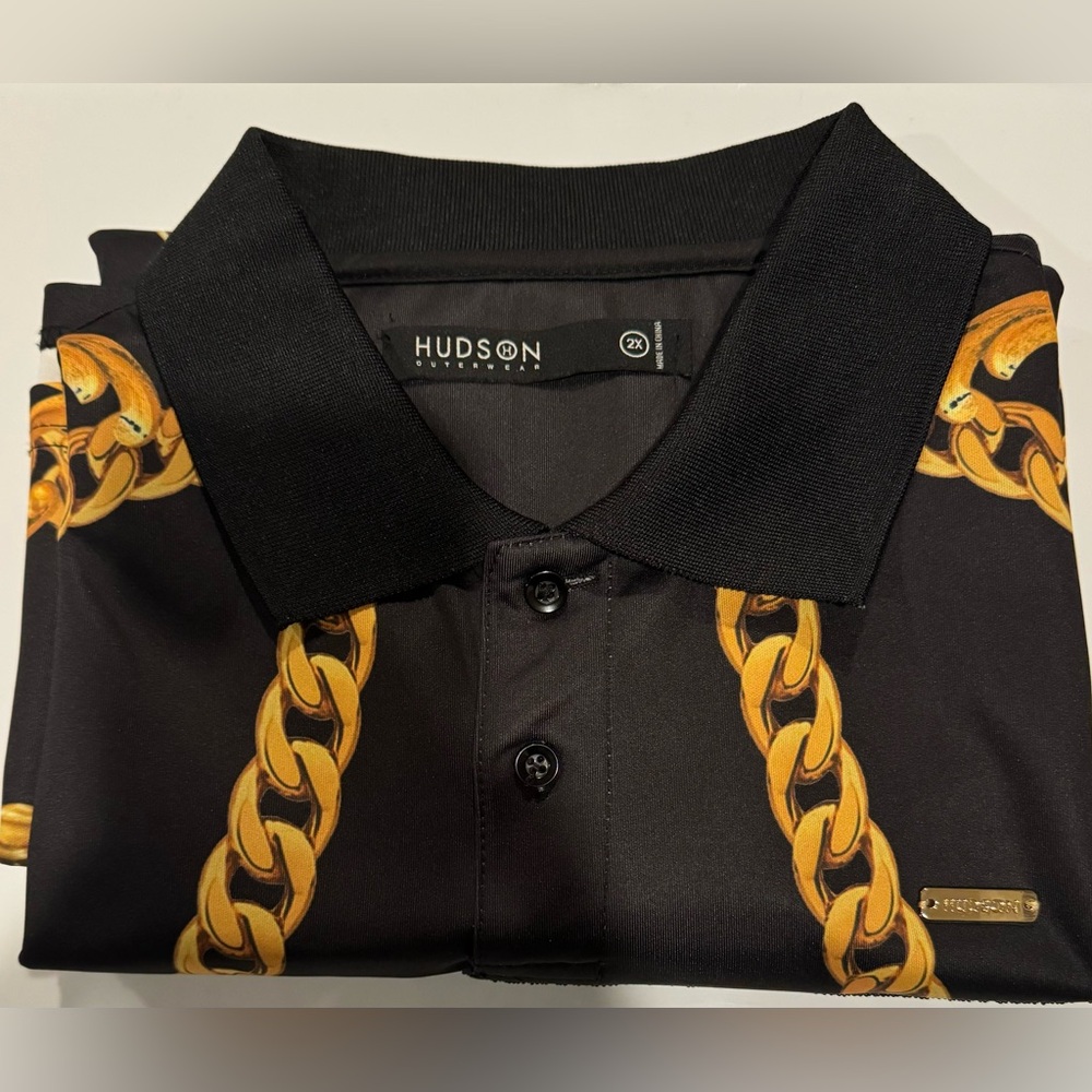 Men’s- Hudson outward - 2X black collar shirt